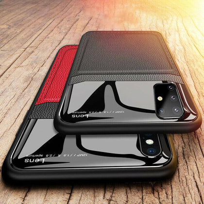 For Samsung Galaxy S20 S10 Note 10 Plus S8 S9 S20 Ultra Leather Slim Case Cover - Place Wireless