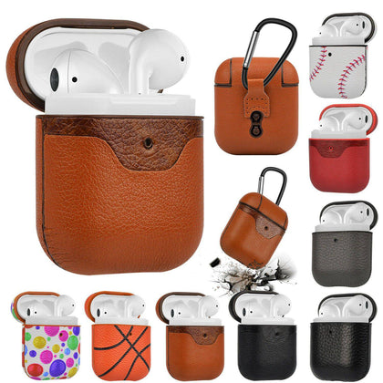 Airpod Leather Case Cover protective Cover for Apple AirPods Accessories Earpod - Place Wireless