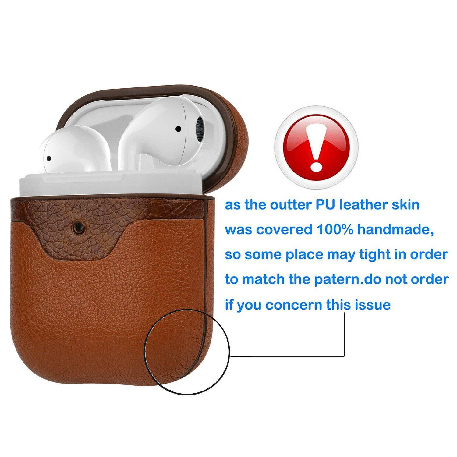 Leather Skin Case For Apple Airpods 1 2 1st 2nd Gen Earphones PU