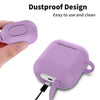 Airpods Silicone Charging Case Cover w/Keychain Fur Ball For Apple AirPods 1/2