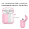 Airpods Silicone Charging Case Cover w/Keychain Fur Ball For Apple AirPods 1/2