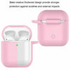 Airpods Silicone Charging Case Cover w/Keychain Fur Ball For Apple AirPods 1/2