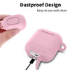 Airpods Silicone Charging Case Cover w/Keychain Fur Ball For Apple AirPods 1/2