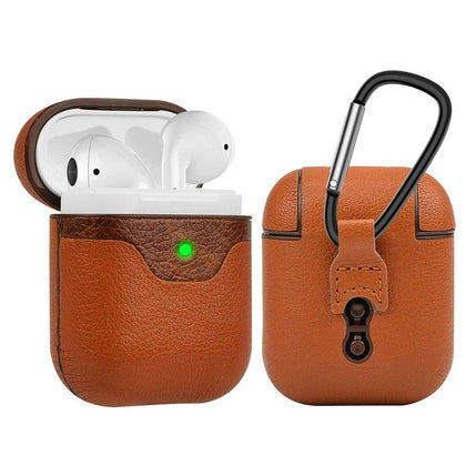 Airpod Leather Case Cover protective Cover for Apple AirPods Accessories Earpod - Place Wireless