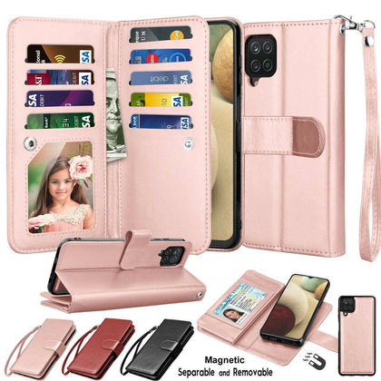 For Samsung Galaxy A12 A52 A72 A02S Leather Wallet Case Flip Phone Cases Cover