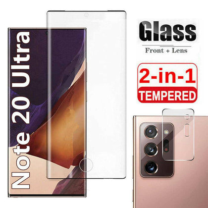 Samsung Galaxy Note 20 Ultra Tempered Glass Screen Protector /Camera Lens Cover - Place Wireless