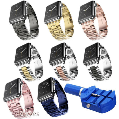 Stainless Steel Wrist iWatch Band Strap For Apple Watch Series 5/4/3/2/1 40/44mm - Place Wireless