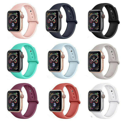 For Apple Watch Sport Band Silicone iWatch Series 5 4 3 2 1 40mm 44mm 38mm 42mm - Place Wireless