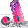 For LG K40/Xpression Plus 2/Solo Case Liquid Glitter Bling Cover +Tempered Glass