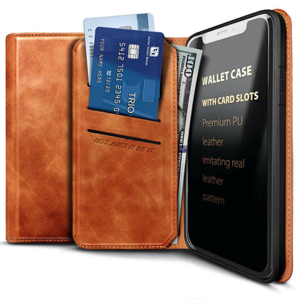 For LG K40/Xpression Plus 2/Solo Leather Wallet Magnetic Flip Card Holder Case - Place Wireless