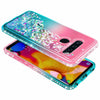 For LG V40 ThinQ / V40 Case Liquid Glitter Bling Cover + Tempered Glass