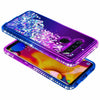 For LG V40 ThinQ / V40 Case Liquid Glitter Bling Cover + Tempered Glass