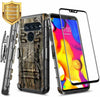 For LG V50 ThinQ / V50 Holster Clip Case Kickstand Cover + Tempered Glass