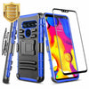 For LG V50 ThinQ / V50 Holster Clip Case Kickstand Cover + Tempered Glass