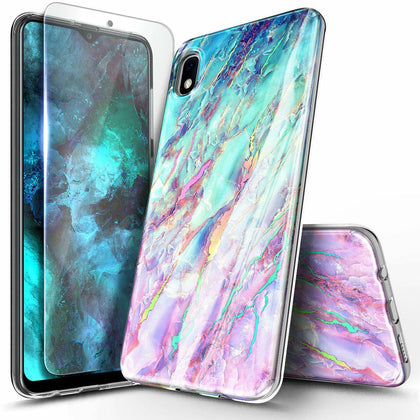 For SAMSUNG GALAXY A10E A20 A30 A50 Case Ultra Slim Thin Cover + Tempered Glass - Place Wireless