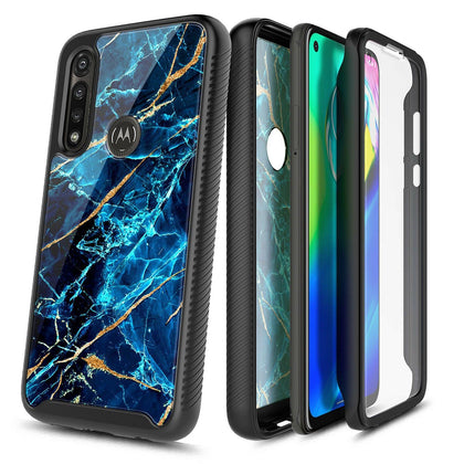 For Motorola Moto G Fast Case Full Body Rugged Cover + Built-In Screen Protector - Place Wireless