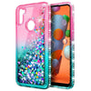 For Samsung Galaxy A11 Case Liquid Glitter Bling Cover +Tempered Glass Protector