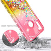 For Samsung Galaxy A11 Case Liquid Glitter Bling Cover +Tempered Glass Protector