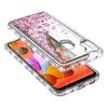 For Samsung Galaxy A11 Phone Case Liquid Glitter Bling Cover + Tempered Glass