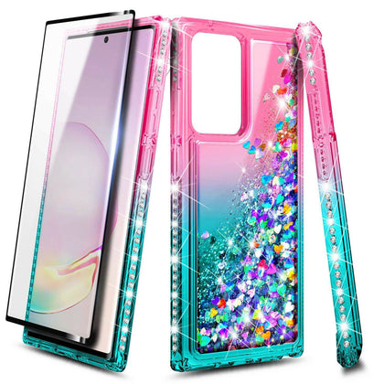 For Samsung Galaxy Note 20 / Note 20 Ultra Phone Case Liquid Glitter Bling Cover - Place Wireless