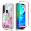 For Motorola Moto G8 Power Lite Case Full Body Built-In Screen Protector Cover