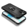 For iPhone 12 Mini,12 Pro, Pro Max Case Metal Ring Stand Cover + Tempered Glass