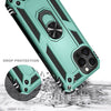 For iPhone 12 Mini,12 Pro, Pro Max Case Metal Ring Stand Cover + Tempered Glass