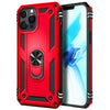 For iPhone 12 Mini,12 Pro, Pro Max Case Metal Ring Stand Cover + Tempered Glass