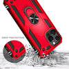 For iPhone 12 Mini,12 Pro, Pro Max Case Metal Ring Stand Cover + Tempered Glass