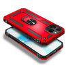 For iPhone 12 Mini,12 Pro, Pro Max Case Metal Ring Stand Cover + Tempered Glass