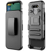 For LG Aristo 5 Case Holster Belt Clip Phone Cover With Tempered Glass Protector