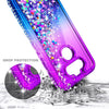 For LG Aristo 5 Case Liquid Glitter Bling Phone Cover + Tempered Glass Protector