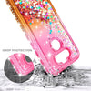 For LG Aristo 5 Case Liquid Glitter Bling Phone Cover + Tempered Glass Protector