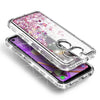 For LG Aristo 5 Case Liquid Glitter Bling Phone Cover + Tempered Glass Protector