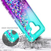 For LG K51 / Reflect Case, Liquid Glitter Phone Cover + Tempered Glass Protector