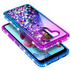 For LG K51 / Reflect Case, Liquid Glitter Phone Cover + Tempered Glass Protector