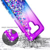 For LG K51 / Reflect Case, Liquid Glitter Phone Cover + Tempered Glass Protector