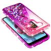 For LG K51 / Reflect Case, Liquid Glitter Phone Cover + Tempered Glass Protector