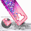 For LG K51 / Reflect Case, Liquid Glitter Phone Cover + Tempered Glass Protector