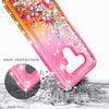 For LG K51 / Reflect Case, Liquid Glitter Phone Cover + Tempered Glass Protector