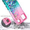 For LG K92 5G Case, Liquid Glitter Bling Phone Cover + Tempered Glass Protector