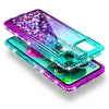 For LG K92 5G Case, Liquid Glitter Bling Phone Cover + Tempered Glass Protector