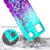 For LG K92 5G Case, Liquid Glitter Bling Phone Cover + Tempered Glass Protector