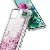 For LG K92 5G Case, Liquid Glitter Bling Phone Cover + Tempered Glass Protector