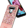 For LG Stylo 6 Case Glitter Bling Phone Cover + Tempered Glass Protector