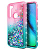 For Motorola Moto G Stylus Case Liquid Glitter Bling Phone Cover +Tempered Glass