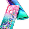 For Motorola Moto G Stylus Case Liquid Glitter Bling Phone Cover +Tempered Glass