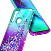 For Motorola Moto G Stylus Case Liquid Glitter Bling Phone Cover +Tempered Glass