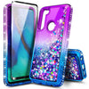 For Motorola Moto G Stylus Case Liquid Glitter Bling Phone Cover +Tempered Glass