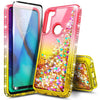 For Motorola Moto G Stylus Case Liquid Glitter Bling Phone Cover +Tempered Glass